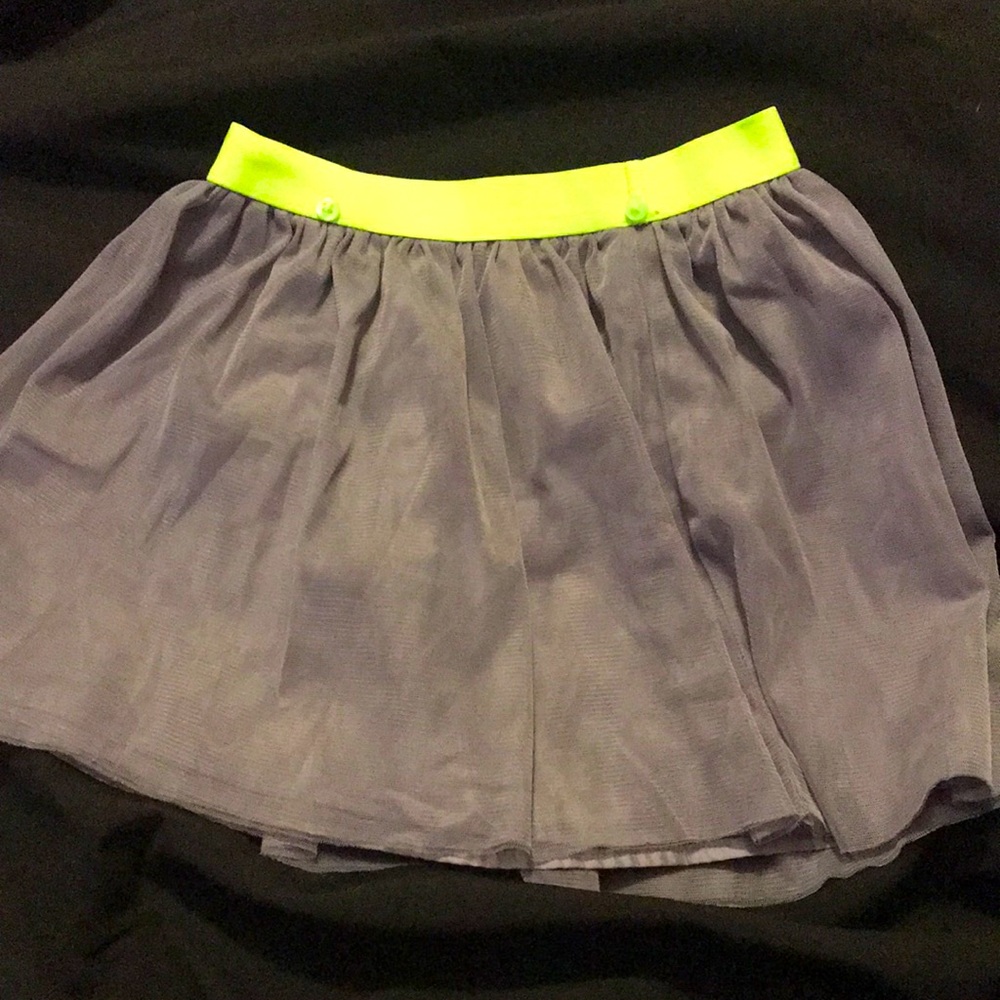 Gray and green skirt